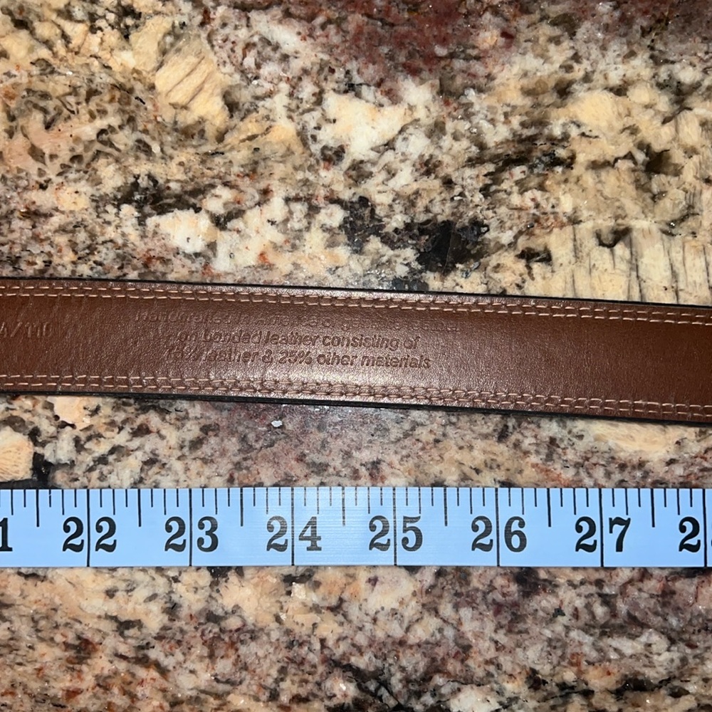 44” Maroon Leather Belt in VG Condition - Picture 6 of 7
